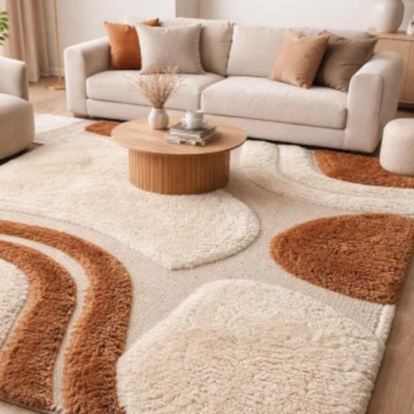 Alfombra de Diseño Curvas Cálidas