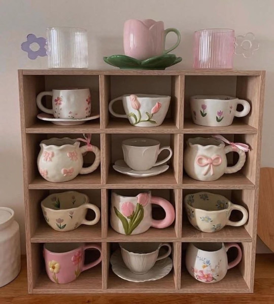 Set de Tazas Artesanales Petal & Bow